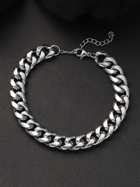 The Small-Chain Link Bracelet - Metallic Silver