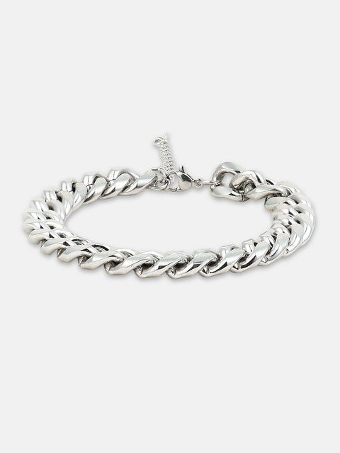 The Small-Chain Link Bracelet - Metallic Silver