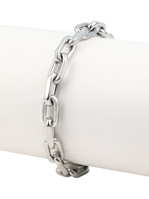 The Flatten Link Bracelet - Metallic Silver