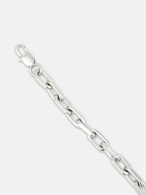 The Flatten Link Bracelet - Metallic Silver