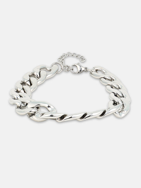 The Mid-Chain Link Bracelet - Metallic Silver