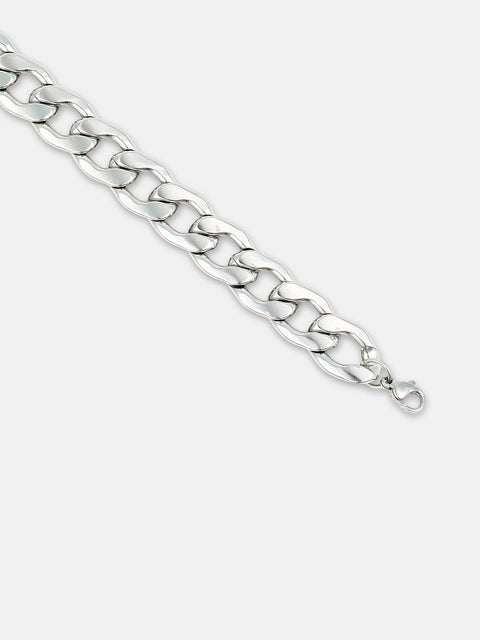 The Mid-Chain Link Bracelet - Metallic Silver
