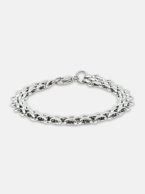 The Pavement Link Bracelet - Metallic Silver