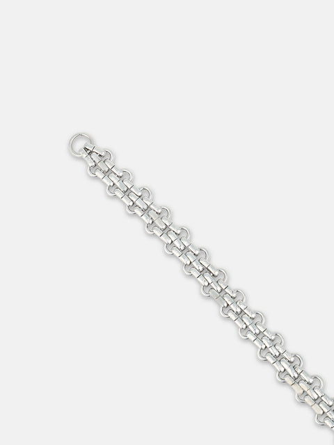 The Pavement Link Bracelet - Metallic Silver