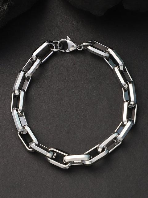 The Industrial Link Bracelet - Metallic Silver