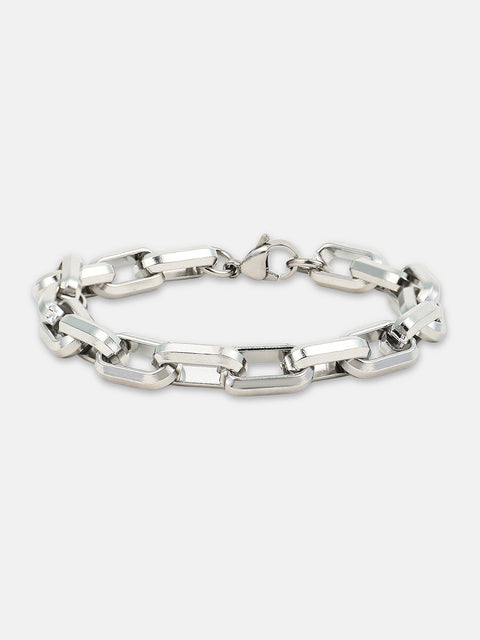 The Industrial Link Bracelet - Metallic Silver