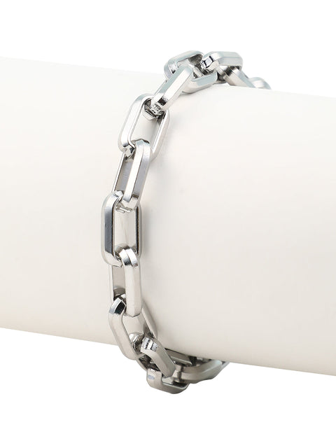 The Industrial Link Bracelet - Metallic Silver
