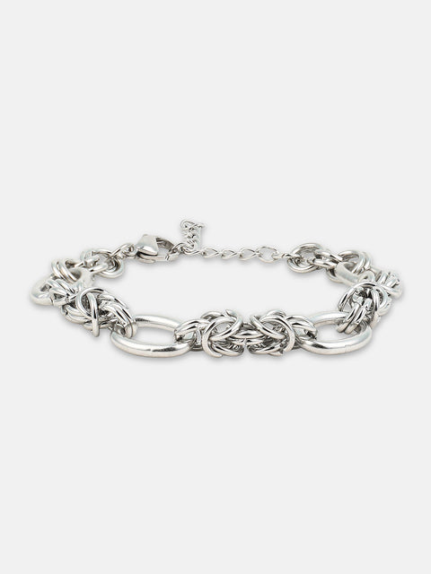 The Cluster Link Bracelet - Metallic Silver