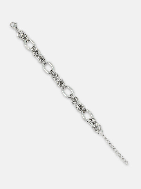 The Cluster Link Bracelet - Metallic Silver