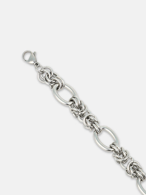 The Cluster Link Bracelet - Metallic Silver