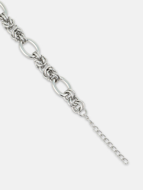 The Cluster Link Bracelet - Metallic Silver