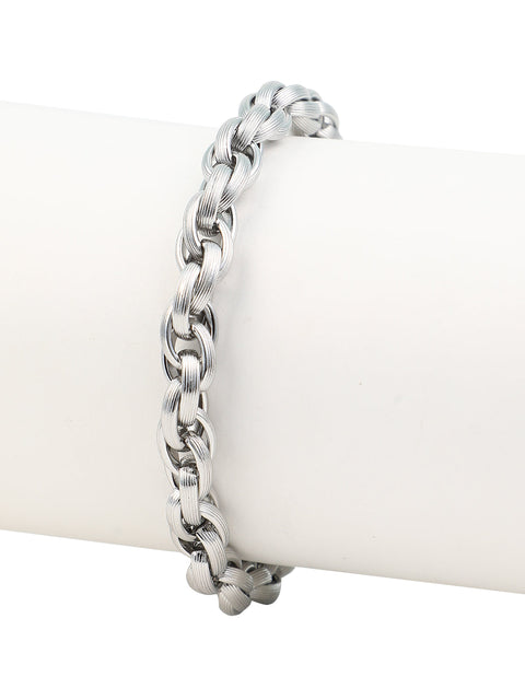 The Intertwine Link Bracelet - Metallic Silver