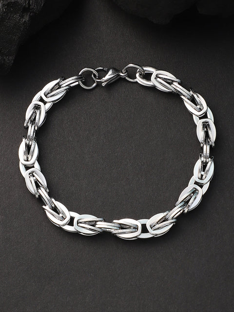 The Mechanical Link Bracelet - Metallic Silver