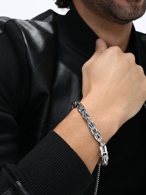 The Mechanical Link Bracelet - Metallic Silver