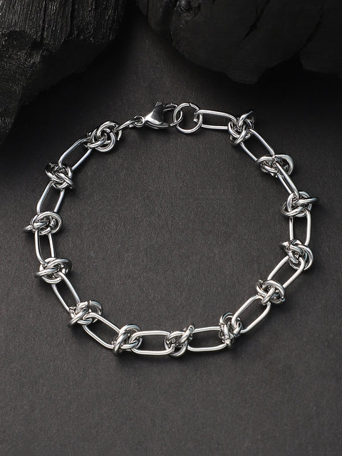 The Minimal Link Bracelet - Metallic Silver