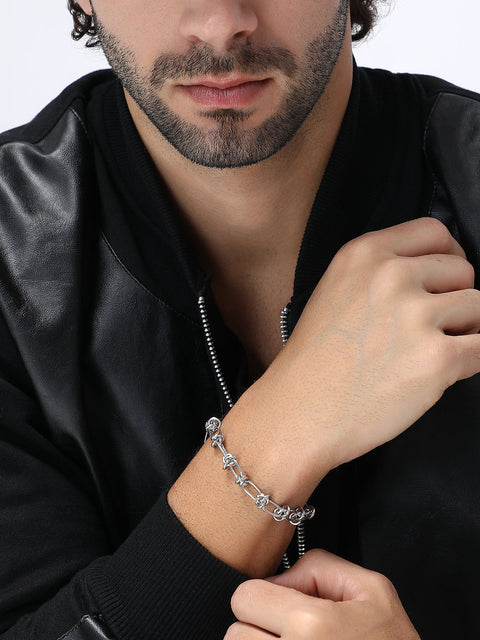 The Minimal Link Bracelet - Metallic Silver