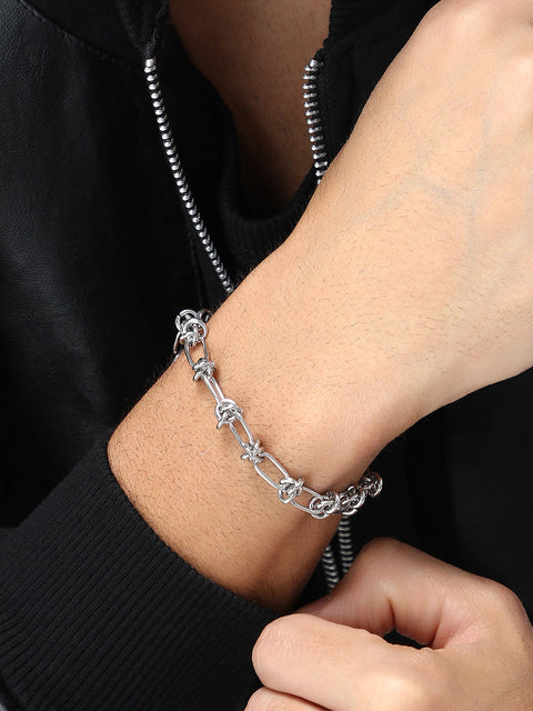 The Minimal Link Bracelet - Metallic Silver