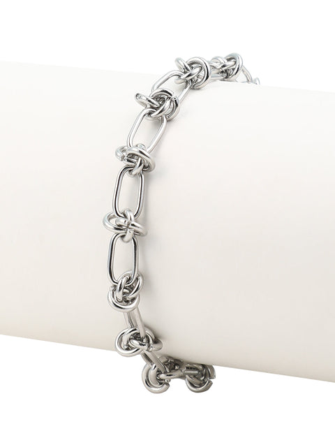 The Minimal Link Bracelet - Metallic Silver
