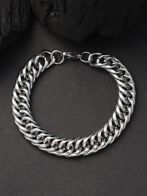 The Maxi-Chain Link Bracelet - Metallic Silver
