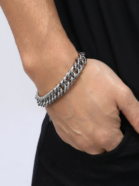 The Maxi-Chain Link Bracelet - Metallic Silver