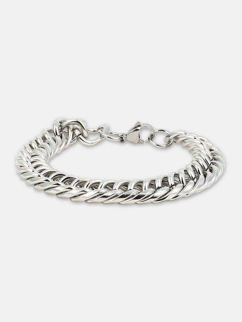 The Maxi-Chain Link Bracelet - Metallic Silver