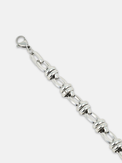 The Curve Link Bracelet - Metallic Silver