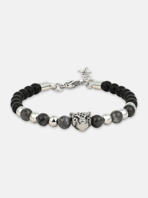 The Pantha Beaded Bracelet - Onyx Black
