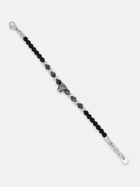 The Pantha Beaded Bracelet - Onyx Black
