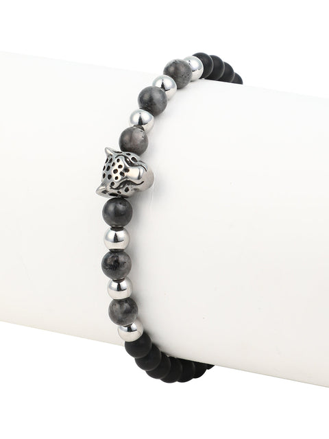 The Pantha Beaded Bracelet - Onyx Black
