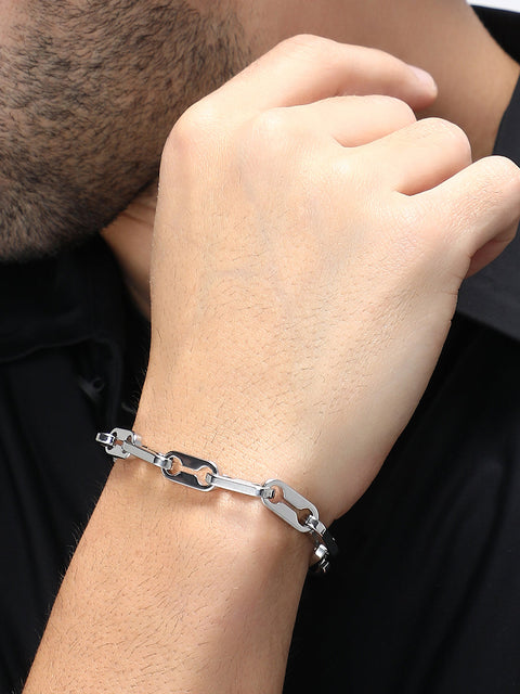The Trekka Link Bracelet - Metallic Silver