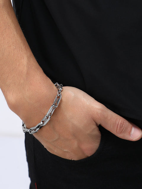 The Trekka Link Bracelet - Metallic Silver