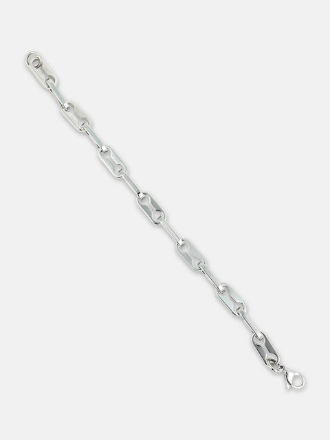 The Trekka Link Bracelet - Metallic Silver
