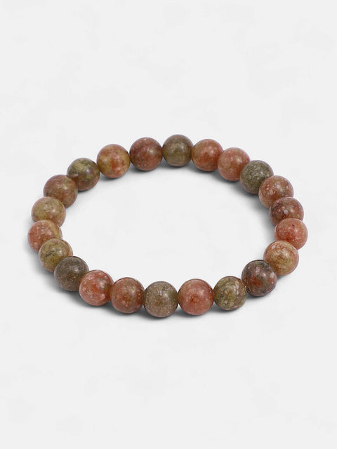 The Speckled Beaded Bracelet - Ash Brown