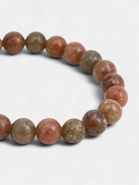 The Speckled Beaded Bracelet - Ash Brown