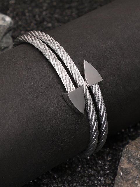 The Rope Wrap Bracelet - Metallic Silver