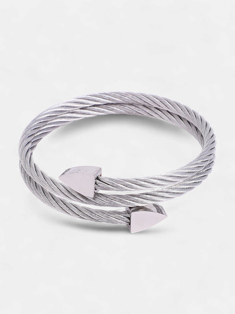 The Rope Wrap Bracelet - Metallic Silver