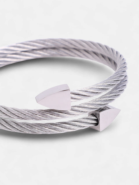 The Rope Wrap Bracelet - Metallic Silver