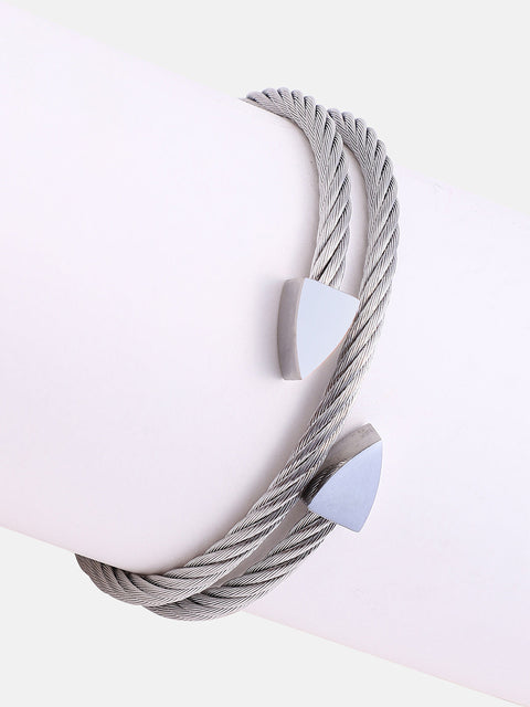 The Rope Wrap Bracelet - Metallic Silver