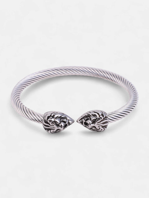 The Tiger Cuff Bracelet - Metallic Silver
