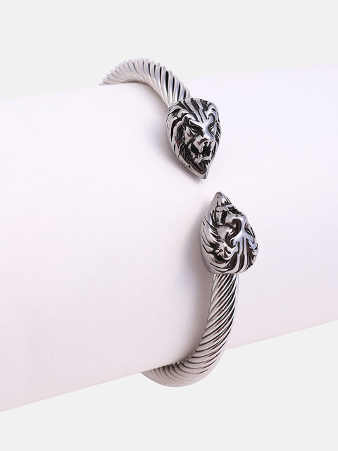 The Tiger Cuff Bracelet - Metallic Silver