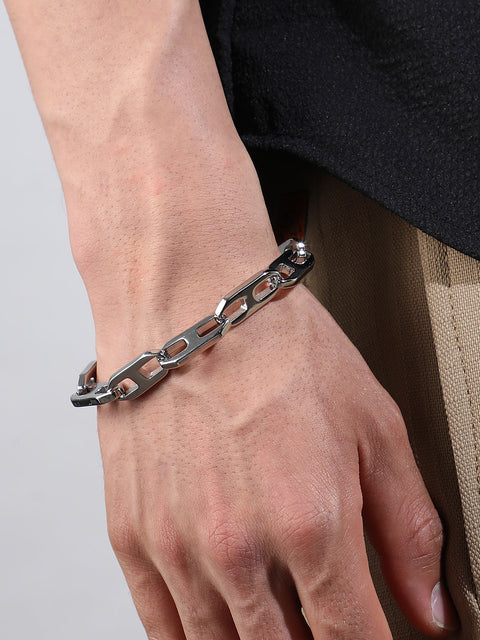 The Gear Chain Bracelet - Metallic Silver