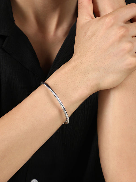 The Orb Cuff Bracelet - Metallic Silver