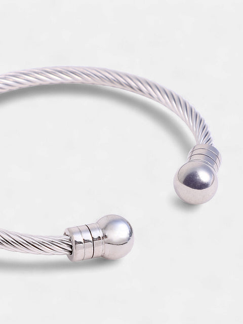 The Orb Cuff Bracelet - Metallic Silver