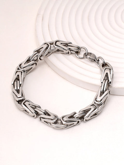 The Byzantine Chain Bracelet - Metallic Silver