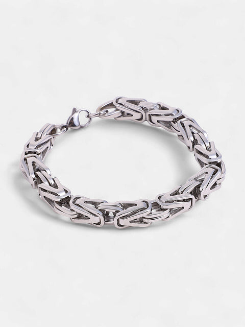 The Byzantine Chain Bracelet - Metallic Silver