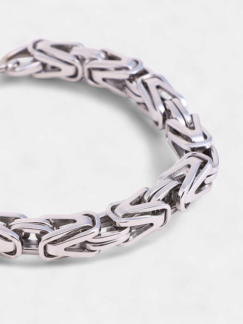 The Byzantine Chain Bracelet - Metallic Silver
