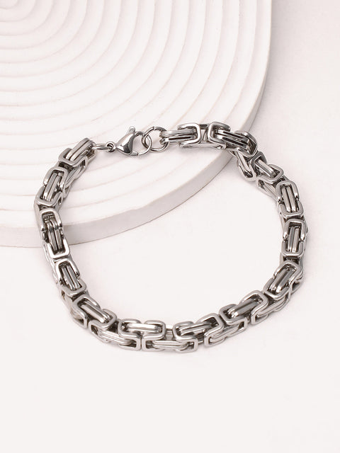 The Mechline Chain Bracelet - Metallic Silver