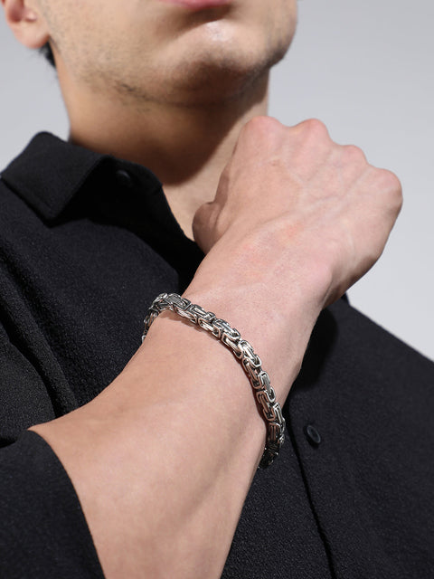 The Mechline Chain Bracelet - Metallic Silver