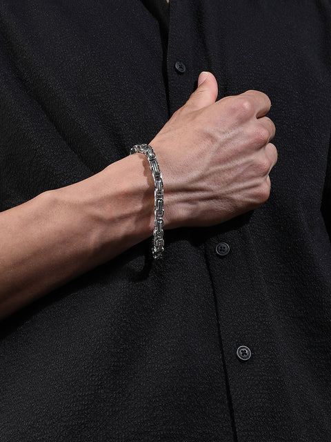 The Mechline Chain Bracelet - Metallic Silver