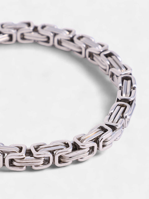 The Mechline Chain Bracelet - Metallic Silver